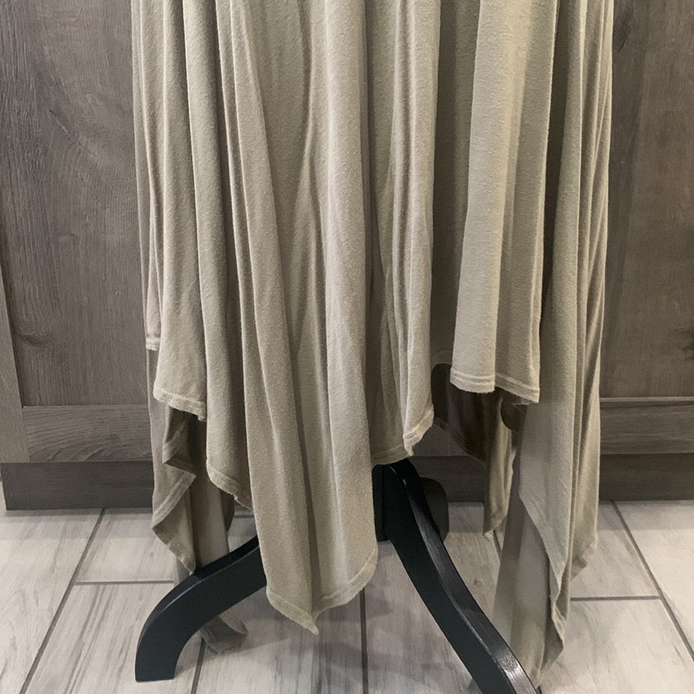 Canari Olive Spaghetti Strap Maxi Slip Uneven Hemline Dress Women's Size Small - Picture 7 of 9